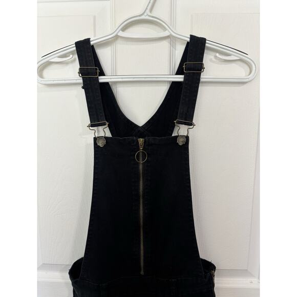 Pacsun Black Denim Overalls Women’s Size 25 Workwear Minimalist Festival Boho - Picture 3 of 7